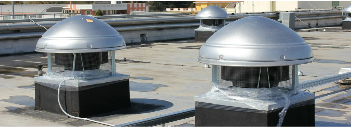 Монтаж крышного вентилятора