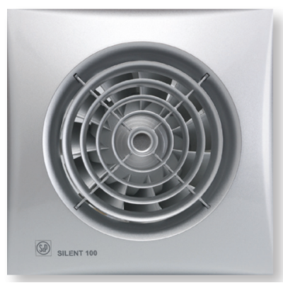 SILENT-100 CRZ SILVER малошумный вытяжной вентилятор с таймером Soler&Palau SILENT-100 CRZ SILVER малошумный вытяжной вентилятор с таймером Soler&Palau