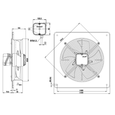 AW 300E2 sileo Axial fan осевой вентилятор Systemair AW 300E2 sileo Axial fan осевой вентилятор Systemair