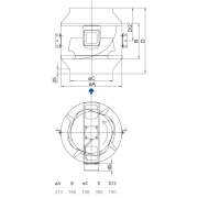 KD 200 L1** канальный вентилятор Systemair